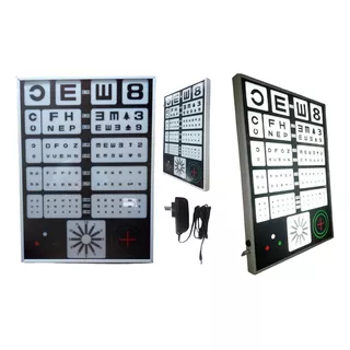 Optotipo Led  Con Control Remoto Y Control De Brillo