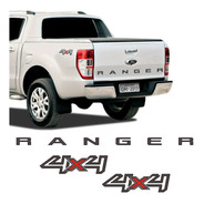 Kit Faixa Ford Ranger 2017/2018 4x4 Adesivo Grafite/preto