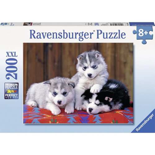 Rompecabezas Ravensburger Pequeños Huskies Con 200 Piezas 8+