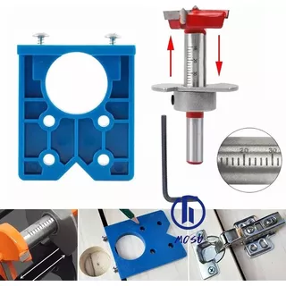Guía De Perforación De Bisagra Para Taladros De Madera Y Abr
