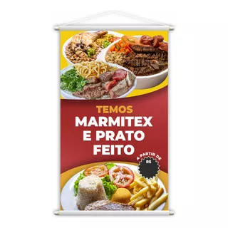 Banner Temos Marmitex E Prato Feito Restaurante Grande