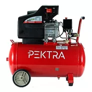 Compresor De Aire Eléctrico Portátil Pektra Pk50l Monofásico 50l 2.5hp 110v/220v 50hz/60hz Rojo