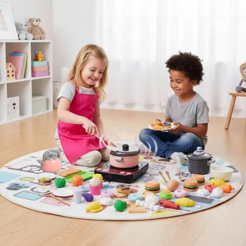 PLAY - Juego de cocina para niños, juego de cocina para niños con 11 accesorios, sonidos y luces de cocina realistas, juego de regalo para niñas y niños a partir de 3 PLAY - Juego de cocina para niños, juego de cocina para niños con 11 accesorios, sonidos y luces de cocina realistas, juego de regalo para niñas y niños a partir de 3