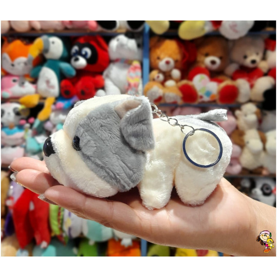 Perro Bulldog De Peluche Llavero Perrito Kawaii Mini 