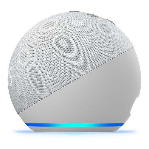 Amazon Echo Dot Echo Dot 4th Gen with clock con asistente virtual Alexa, pantalla integrada glacier white 110V/240V