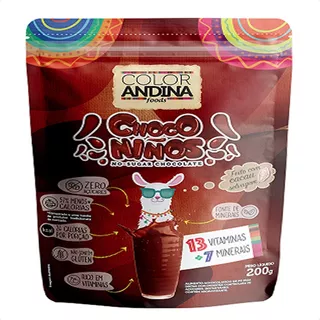Achocolatado Infantil Choconiños S/ Açúcar 200g Color Andina