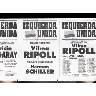 Boleta Electoral    Izquierda Unida  - Vilma Ripoll     2003