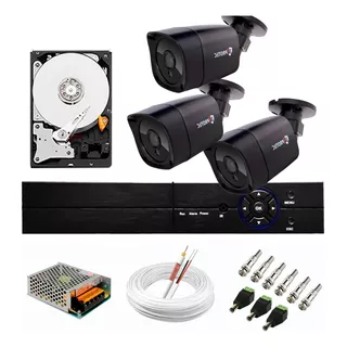 Kit Monitoramento Residencial Comercial 3 Câmeras + Dvr P2p