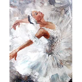 Bailarina Tipo Oleo 80x60, Cuadro Decorativo En Canvas