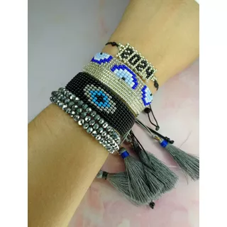 Brazaletes Pulseras De Moda Tejidos Miyuki Mostacilla Checa 