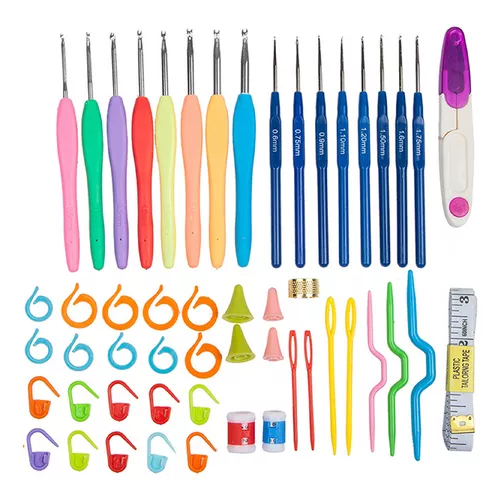 59 Piezas De Ganchos De Ganchillo Kit De Inicio De Tejer Para Adultos  Ergonómico Crochet Mango Suave Herramientas De Ganchilloshopsbc0515