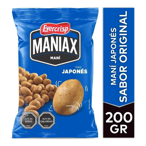 Mani Japones Evercrisp Maniax Sabor Original 200g