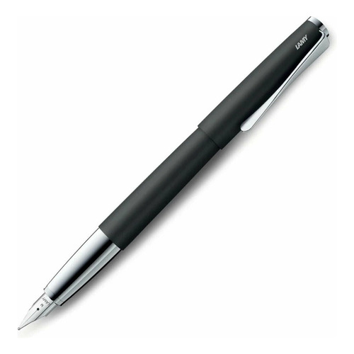 Pluma Lamy Studio Negra Lapicera Trazo Fino Personalizada Tinta Azul Exterior Negro