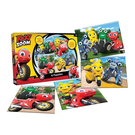 Rompecabezas Ricky Zoom Motos 4 Puzzles Tapimovil 1152