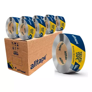 Fita Silver Tape 48mm X 50m 9 Rolos Alltape Branca