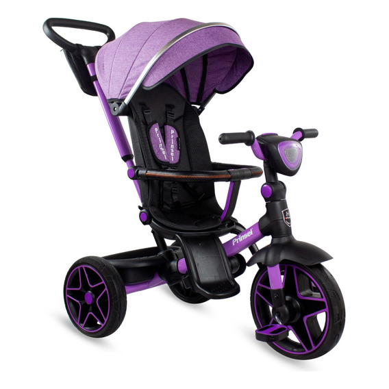 Triciclo Paseador Giratorio360- Reclinable Bluetooth Color Violeta