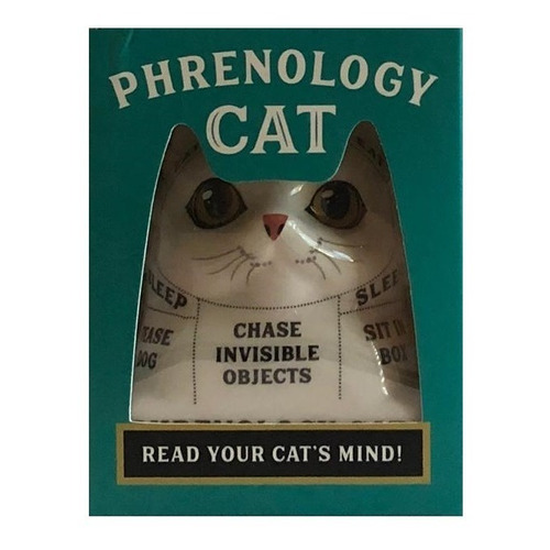 Mini Busto Phrenology Gato Read Your Cat Mind Running Press 