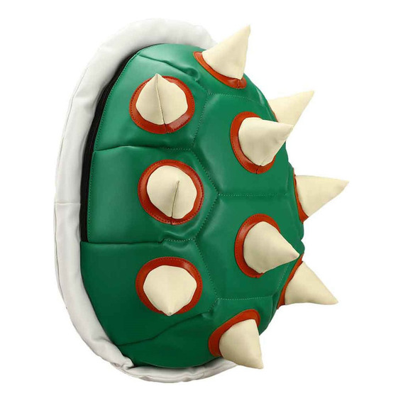 Mochila Caparazón Bowser Bioworld Super Mario Bros Disfraz Color Verde Diseño de la tela Liso