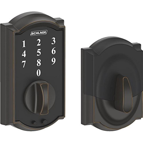 Schlage Aged Bronze Steel Touch Screen Deadbolt