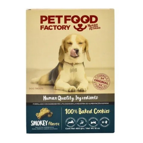 Galletas Sabor Ahumado Para Perros Pet Food Factory 460 Grs