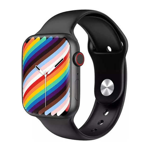 Smartwatch W17 Serie7 Watch7 Connection 1.9 Original+Brinde Color de la funda: negro, color de la correa: negro, color del bisel: negro