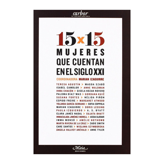 15 X 15 Mujeres Que Cuentan En El Siglo Xxi, De Vv.aa. Editorial Maia, Tapa Blanda, Edición 1 En Español