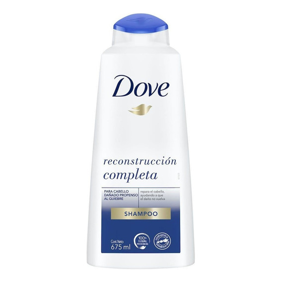  Shampoo Dove Reconstrucción Completa Cabello Dañado De 675ml