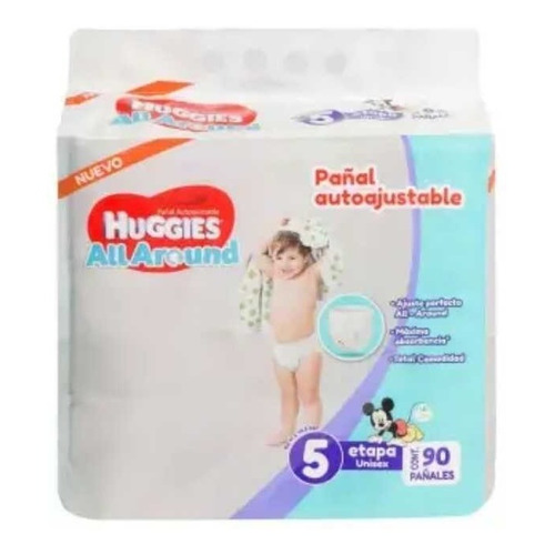 Pañales Etapa 5 Huggies All Around Con 90 Piezas