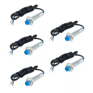 5x Sensor Indutivo M12 12mm Pnp Npn Na 3 Fios 5v-36v