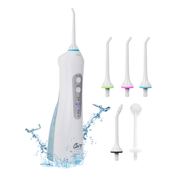 Irrigador Dental Water Gadnic Recargable 4 Puntas Blanqueo Color Blanco