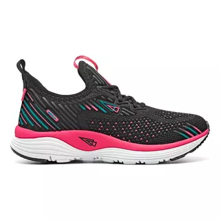 Tênis Feminino Esportivo Academia Corrida Repplay Preto Pink