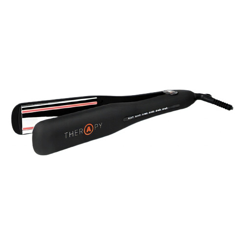 Plancha de cabello Salerm Cosmetics Salón Selección Therapy negra 110V