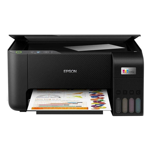 Impresora multifunción Epson EcoTank L3210 sistema continuo imprime fotocopia y escaner Color Negro