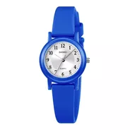 Reloj Mujer Skmei 1659 Fino Azul Resistente Al Agua