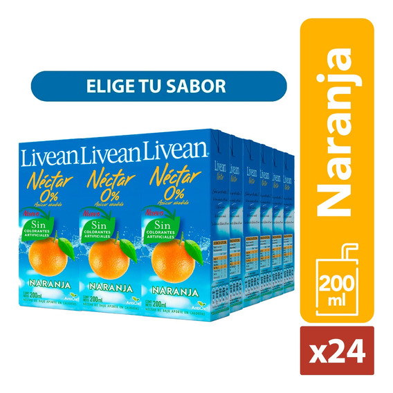 Pack 24 Nectar Livean 200cc - Elige Tu Sabor
