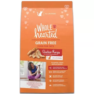 Alimento Whole Hearted Para Gato Sabor Pollo En Bolsa De 5.4kg