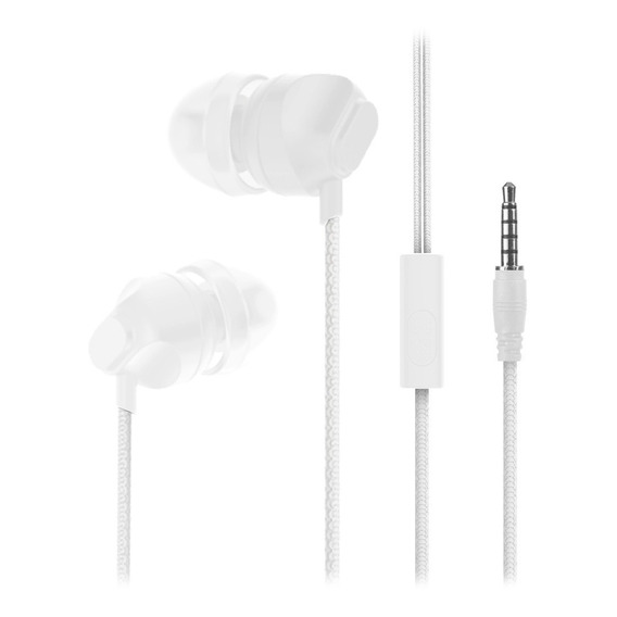 Auriculares Manos Libres Soul In Ear S189 Aux 3.5 Microfono Color Blanco