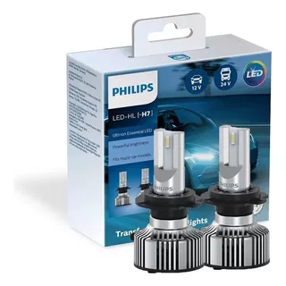 Par Lamparas Philips H7 Cree Ultinon Essential 6500k 12/24v