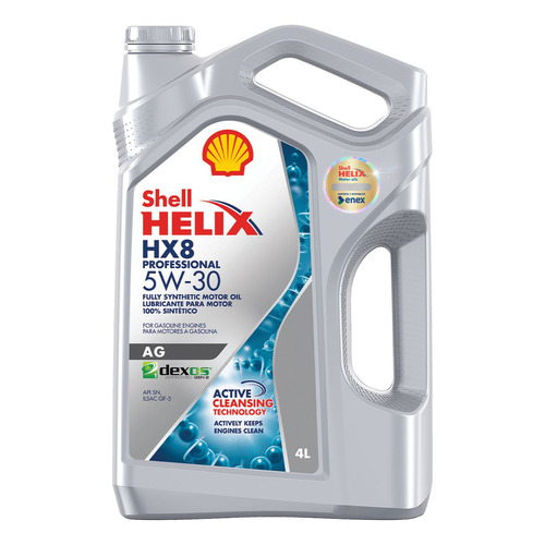 Aceite Para Motor 5w30 Shell Helix Hx8 Profesional Ag 4lts