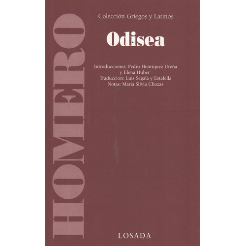 Odisea, De Homero. Editorial Losada, Tapa Blanda En Español, 2022