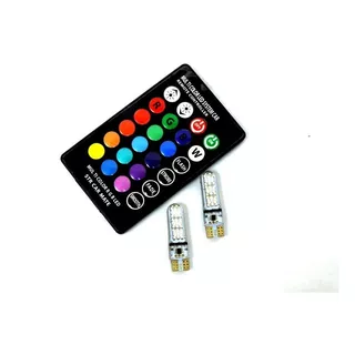 Muelitas Led T10 Multicolor Rgb Con Control Muelas Cocuyos