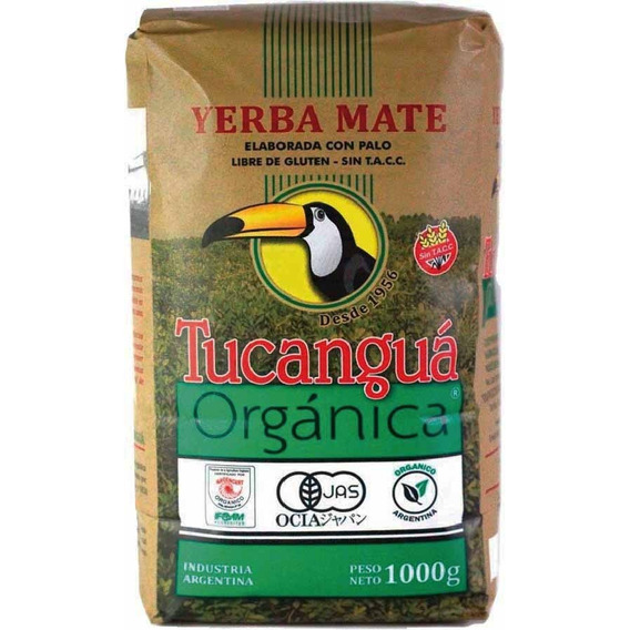 Yerba mate orgánica Tucanguá 1kg sin TACC