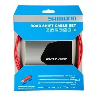 Juego De Cables Y Forro De Cambio Shimano Dura-ace Bc-9000 Rojo