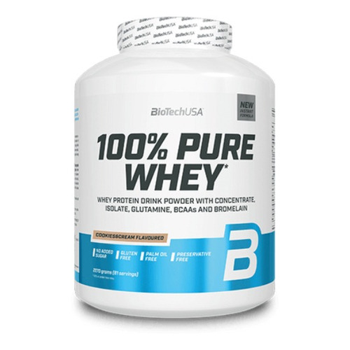 Suplemento en polvo BioTechUSA  100% Pure Whey proteína sabor cookies & cream en pote de 2.27kg