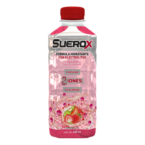 Suerox Fresa - Kiwi 630ml Electrolitos Orales 8 Iones Adulto