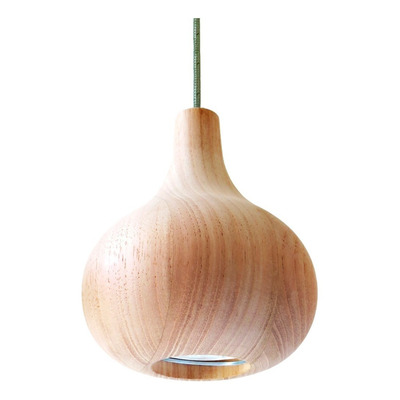Lámpara Colgante Bulet Madera Cedro Led Gu10 Moderno Obj