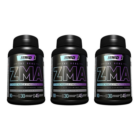 Zma Star Nutrition Zinc Magnesio Vitamina B6 90 Cap X 3 Un