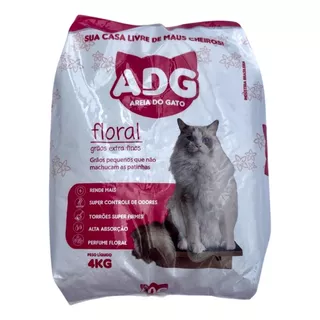 Areia Sanitária Para Gatos 4kg Areia Gato Perfumada Floral