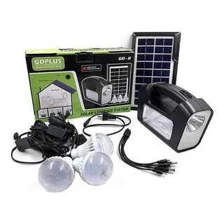 Kit Solar Emergencia Camping 220v Ampolletas 36hrs / Gd-8 Color Gd-8 -220015 B