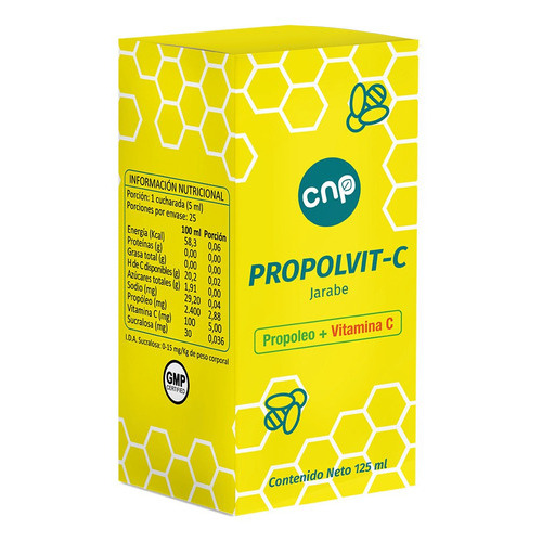 Propolvit-c Jarabe 125 Ml Propóleo + Vitamina C + Miel.  Sabor Miel